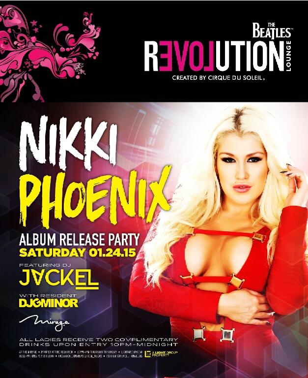 Billboard for Revolution Louhge Ft. Nikki Phoenix and her Jan 2015 Album Release Party for Ballroom Zombies 
