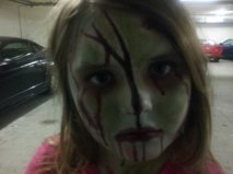 Isabella Sierra Kelly - Zombies in the Basement - On Set (partial makeup)