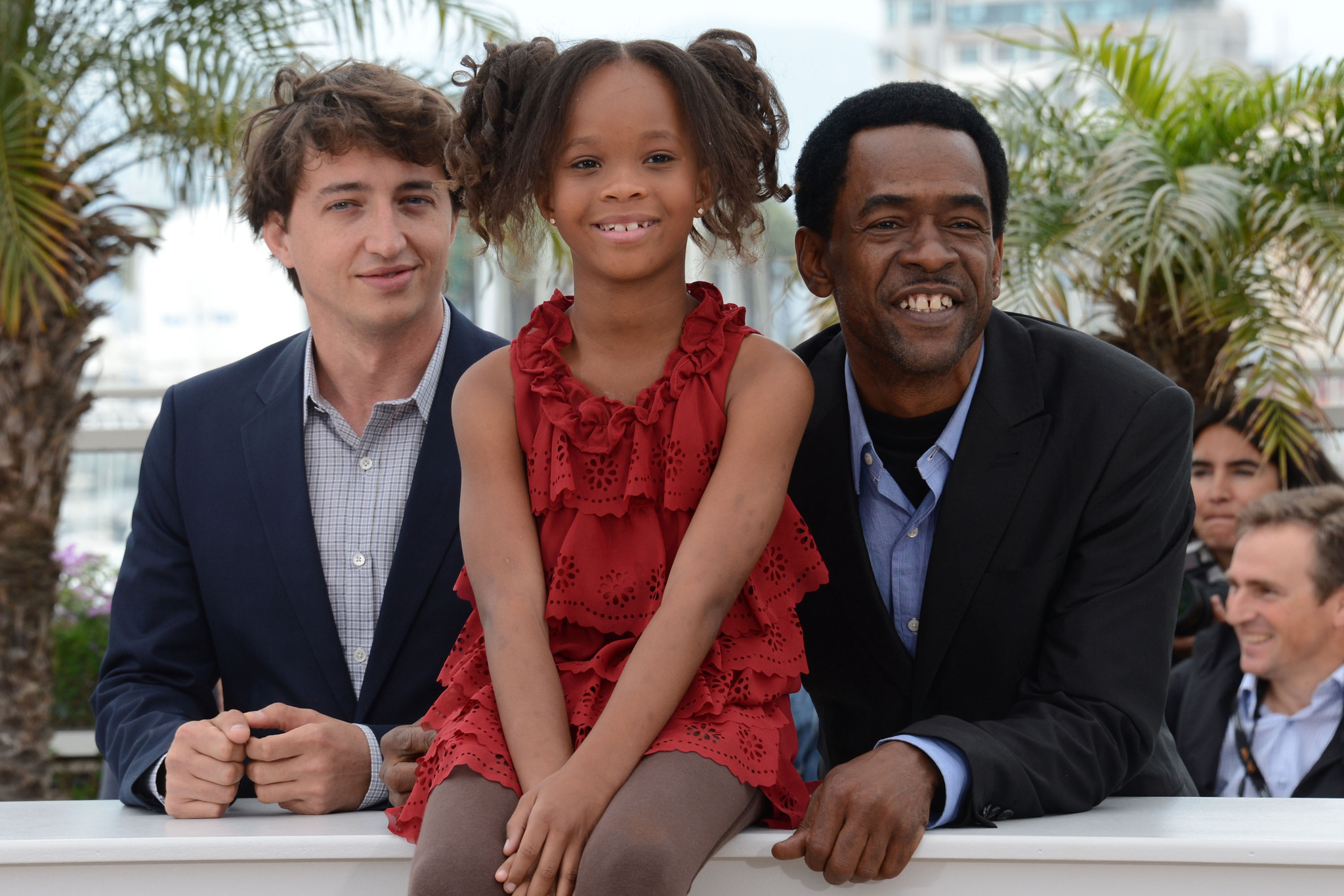 Benh Zeitlin, Quvenzhané Wallis and Dwight Henry at event of Beasts of the Southern Wild (2012)