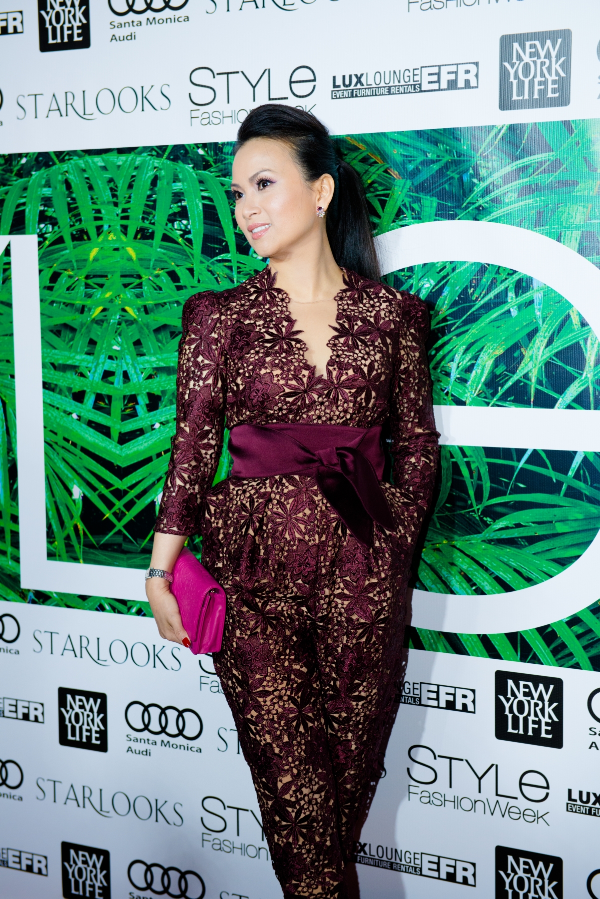 Ha Phuong at LA fashion week 2015.