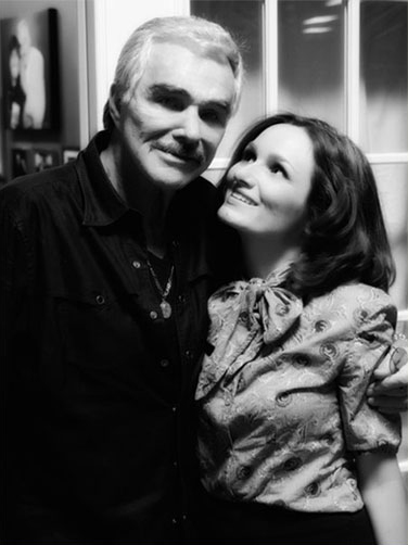 Amy Hoerler and her mentor/teacher, Burt Reynolds (photo permission: Aaron Wells and Burt Reynolds)