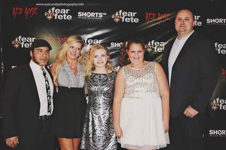 Director Jeffrey Parker with cast and crew for our world premiere red carpet event in Ocean Springs,MS at Fear Fete Film Festival 2013.