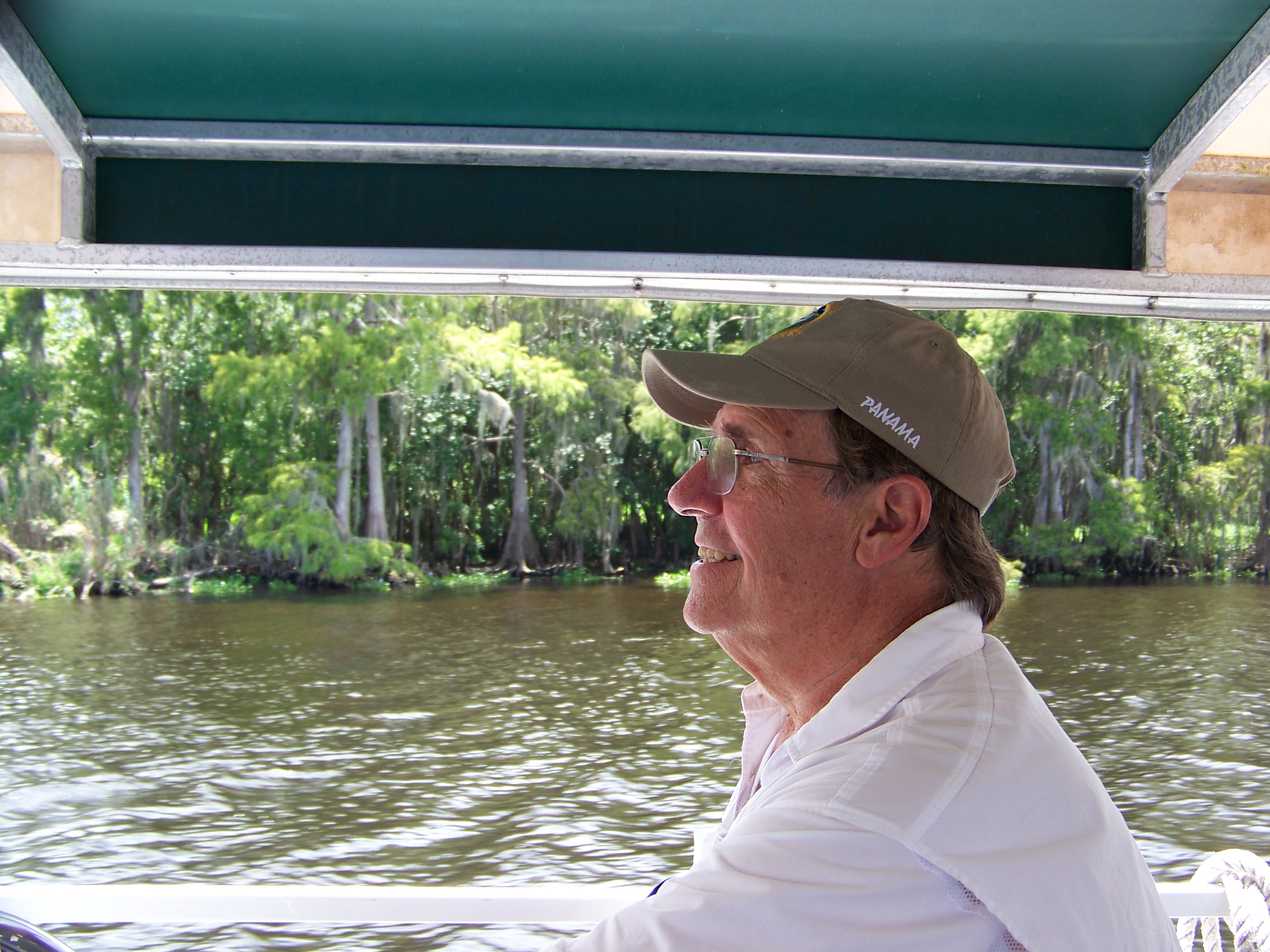 My hero brother, Captain Ron taking me on a peaceful cruise along the St. John's River aboard his Native II.