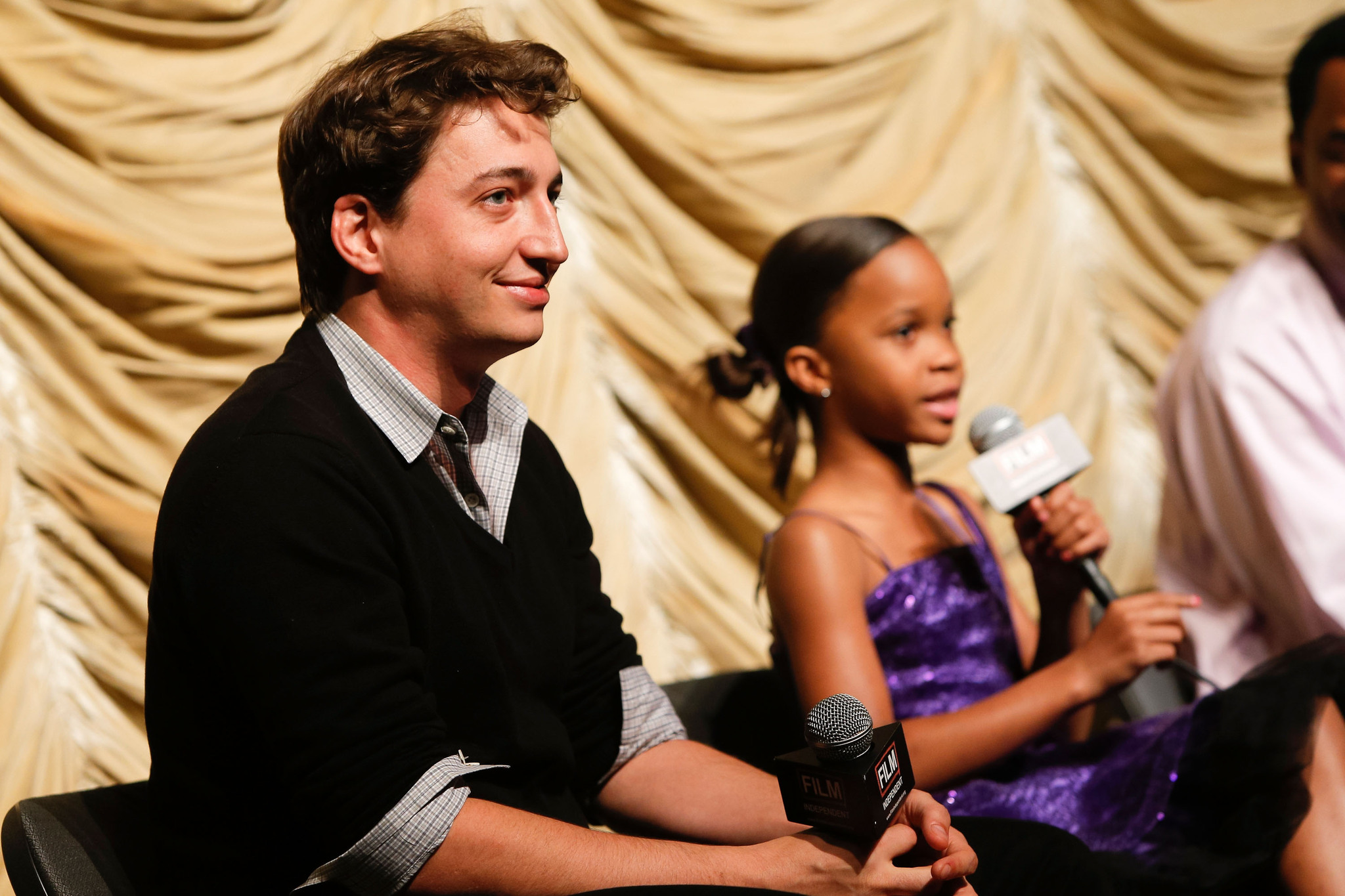 Benh Zeitlin and Quvenzhané Wallis at event of Beasts of the Southern Wild (2012)