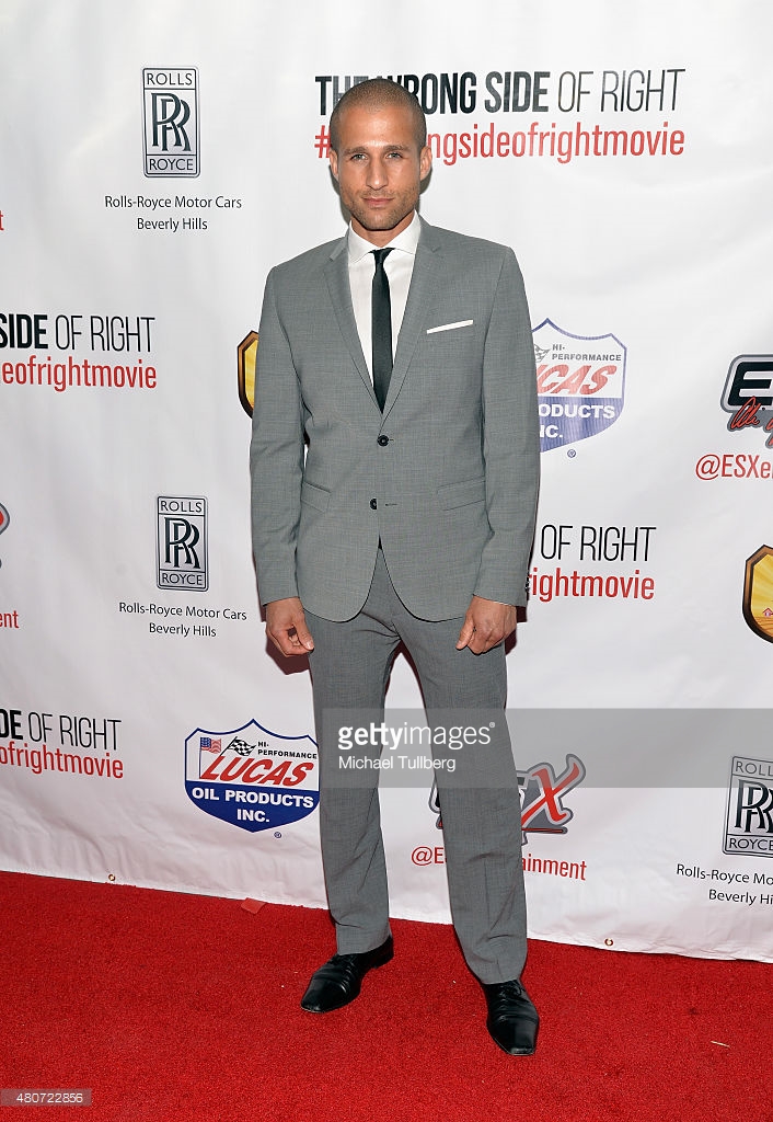 Actor Michael King on the red carpet for the premier of The Wrong Side of Right.