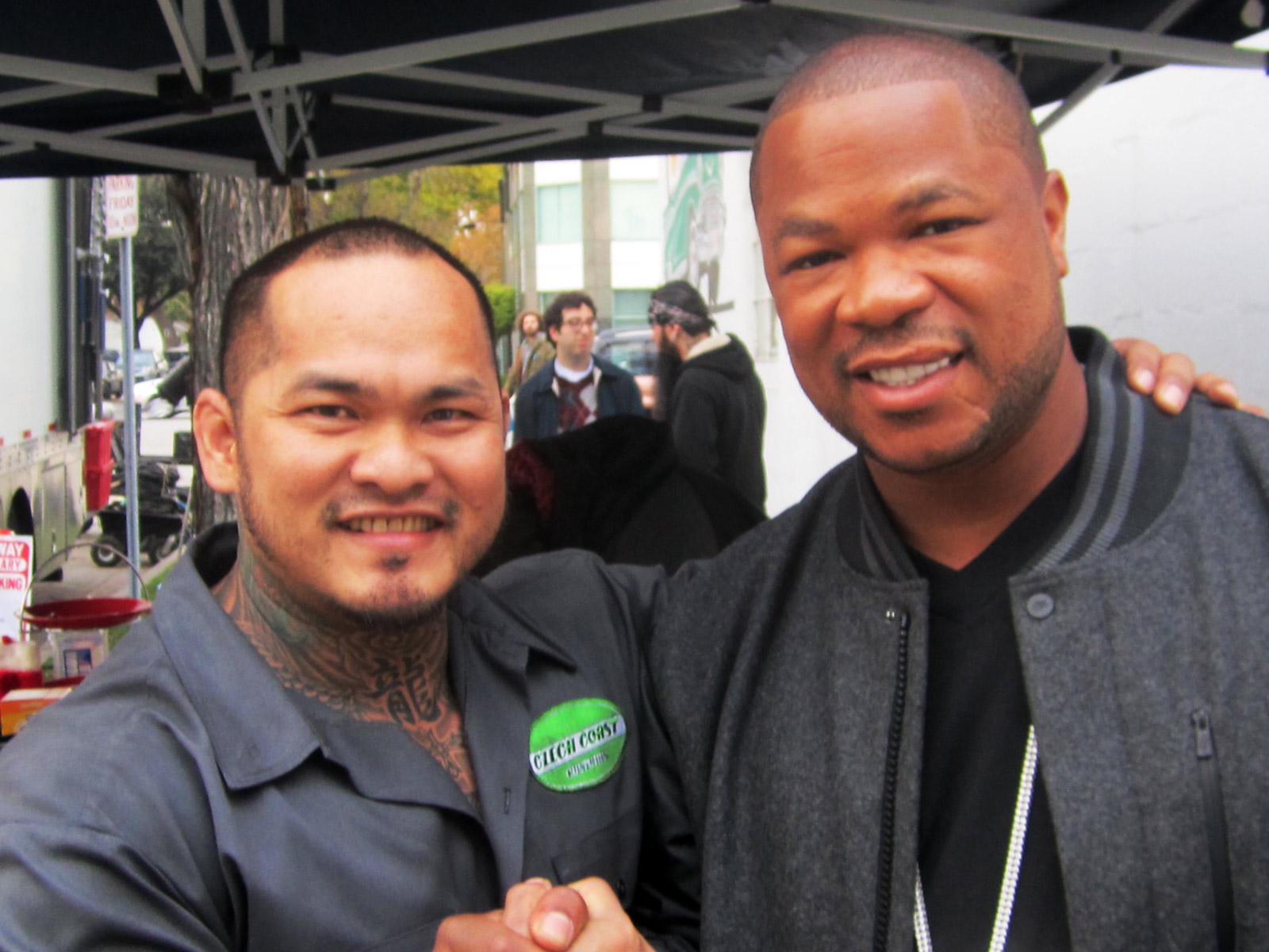 XZIBIT and Marcus Natividad on set.