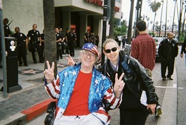 Andrea and Mr. Glaze. Peace rally to promote Veterans Rights, Hollywood, CA