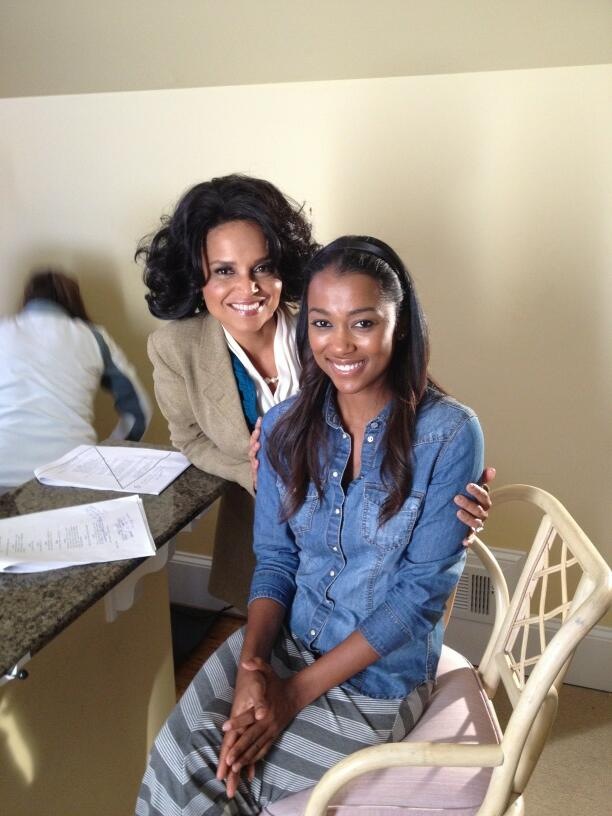 On the set of WLWMYD with Victoria Rowell and Judi Blair