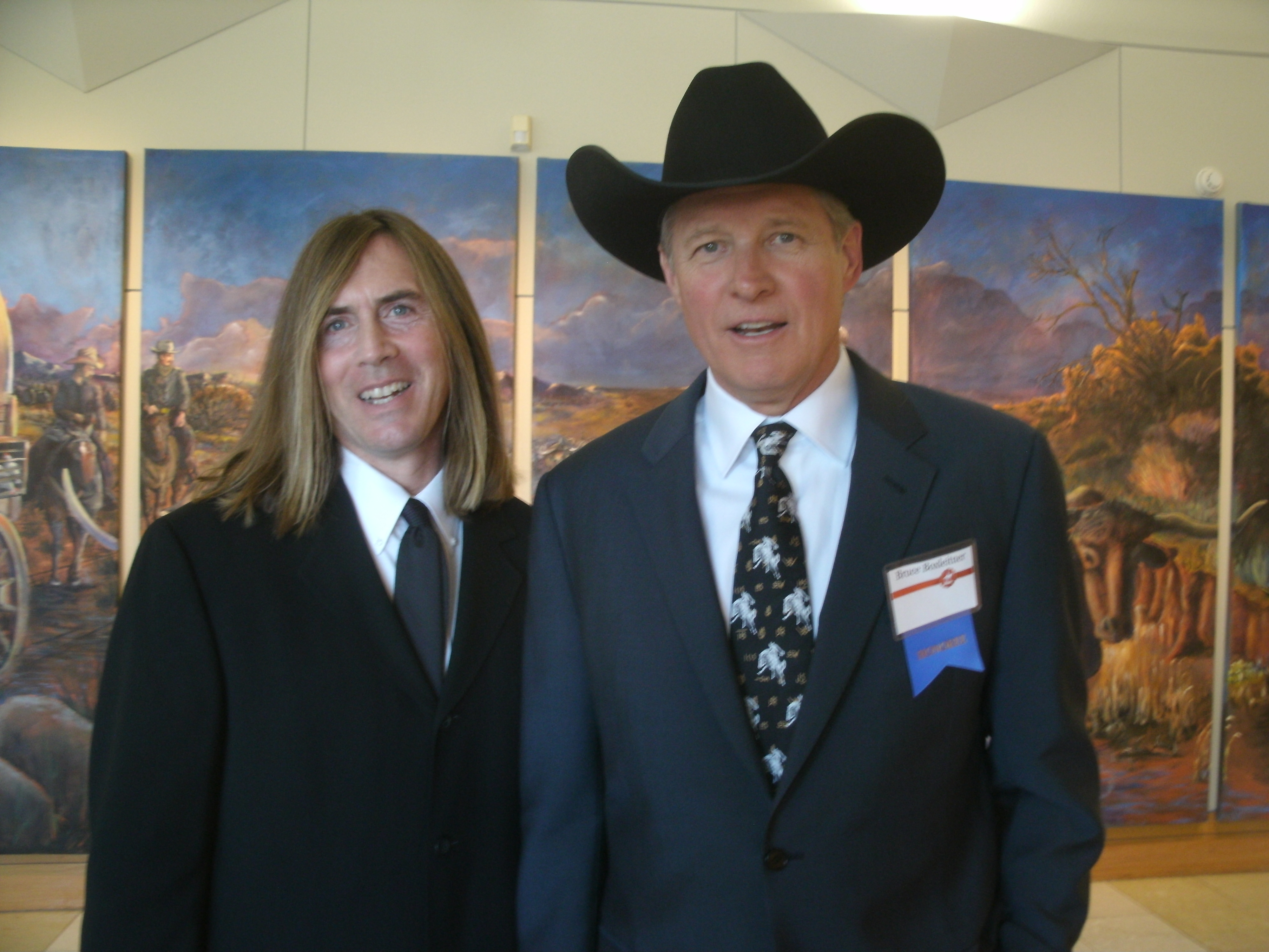 With Bruce Boxleitner at the Cowboy Hall of Fame building, Oklahoma City, Oklahoma.