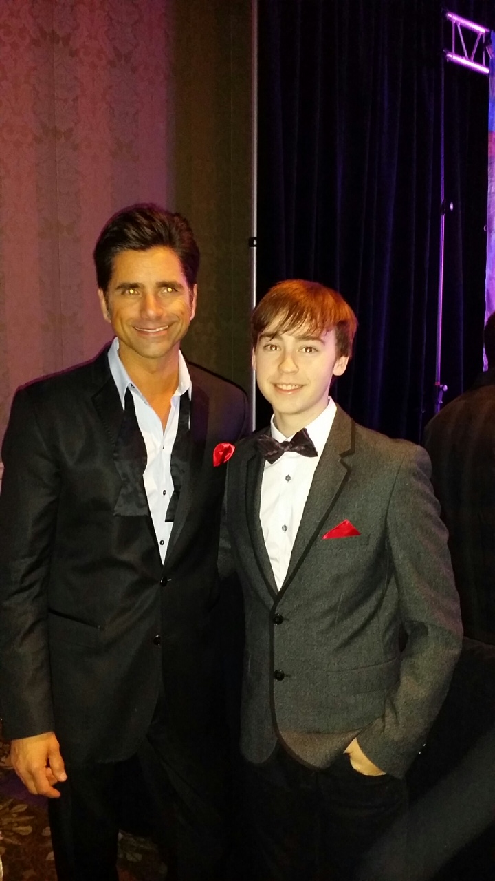 Chad Roberts with John Stamos at a Project Cuddle Fundraiser