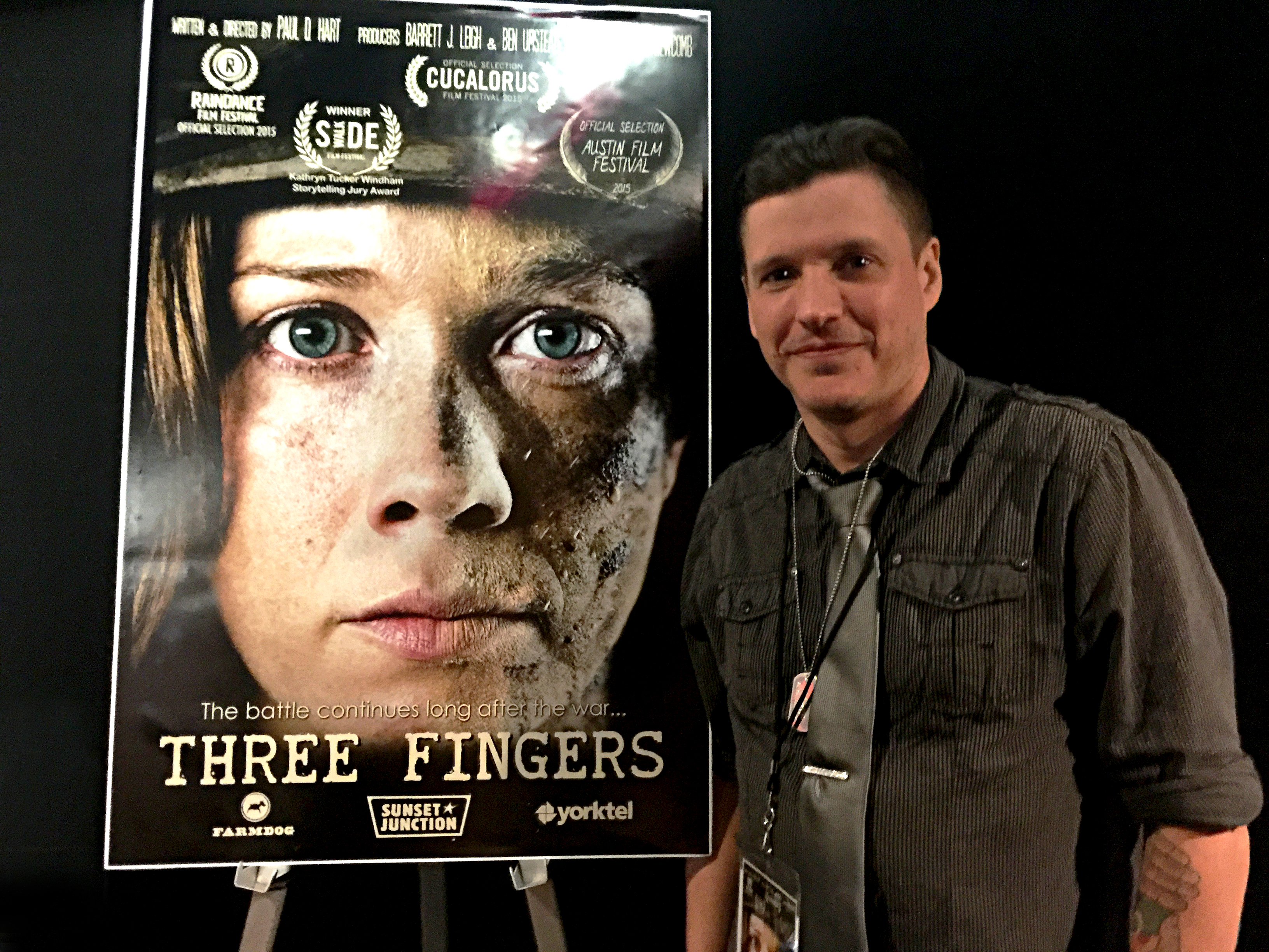 Paul D. Hart at the screening of Three Fingers at Austin Film Festival