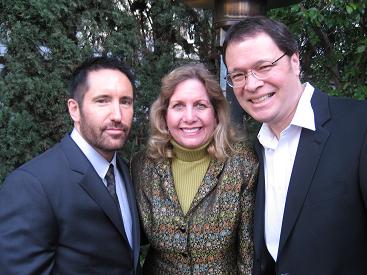 Composer Trent Reznor of Nine Inch Nails with Tracey and Vance Marino at the SCL Oscar Reception