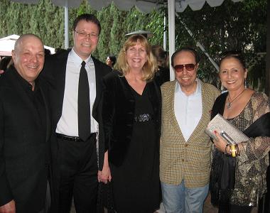 Hit Songwriter/Composer Charles Fox, Vance & Tracey Marino, Hit Songwriter Sergio Mendes and Gracinha Laporace at the SCL Oscar Reception
