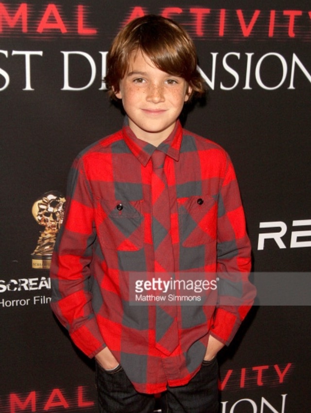 Aiden Lovekamp as Hunter Rey/Wyatt in Paranormal Activity 4 and Paranormal Activity The Ghost Dimension. Red Carpet Premiere