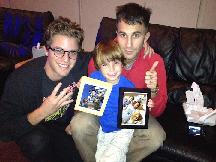 Aiden with Paranormal Activity 4 co-directors Henry Joost & Ariel Schulman.