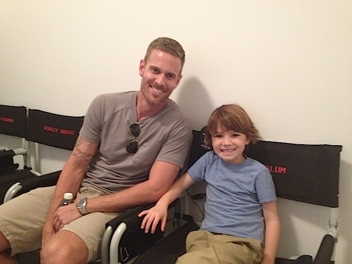 Aiden with Paranormal Activity 4 screenwriter Christopher Landon.