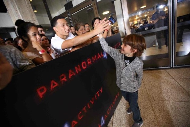 Aiden at the premiere of Paranormal Activity 4.
