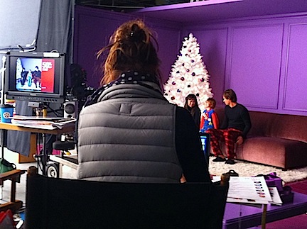 Aiden on the set of his National JC Penney commercial.