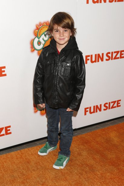 Aiden on the carpet at the Fun Size premiere.