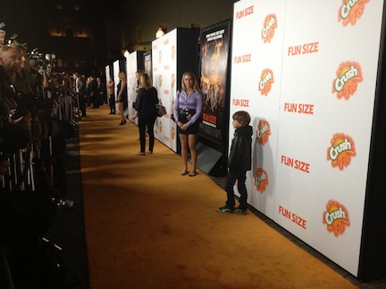 Aiden attending the Fun Size premiere.