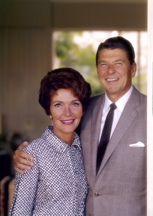 Ronald Reagan and wife Nancy Reagan at 1669 San Onofre Dr., Pacific Palisades, CA