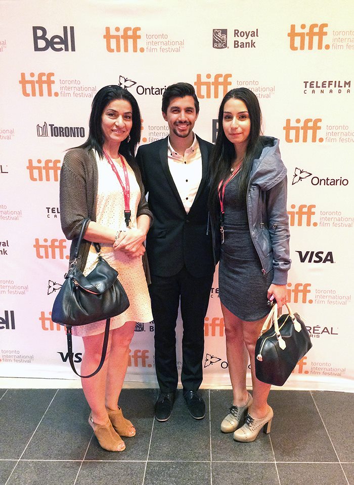 Panthea Vatandoost, Alexander Farah and Soheila Vatandoost at the premiere of Sahar