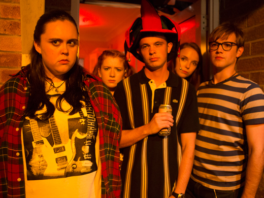 Still of Jordan Murphy, Jodie Comer, Ciara Baxendale, Dan Cohen and Sharon Rooney in My Mad Fat Diary (2013)