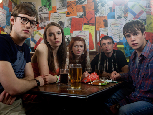 Still of Jordan Murphy, Nico Mirallegro, Jodie Comer, Ciara Baxendale and Dan Cohen in My Mad Fat Diary (2013)