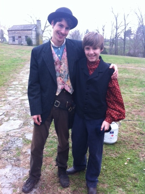 GRIFFIN WITH SEAN FLYNN ON THE SET OF HATFIELDS AND MCCOYS: BAD BLOOD.