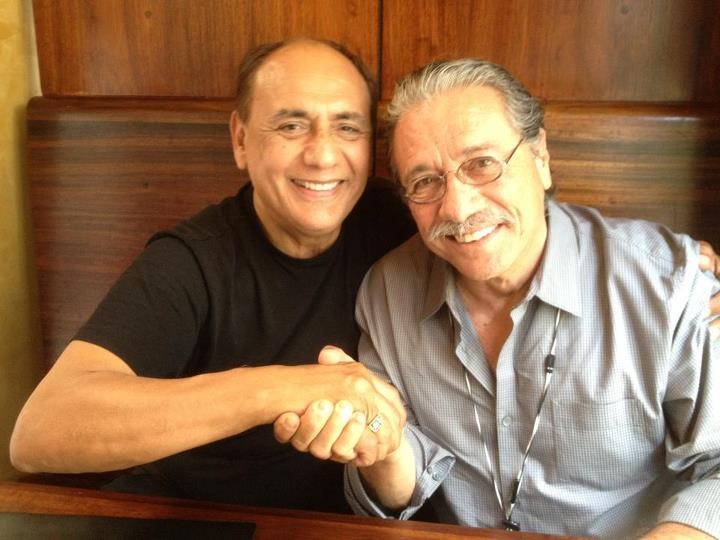 With Edward James Olmos celebrating my role in East Side Sushi