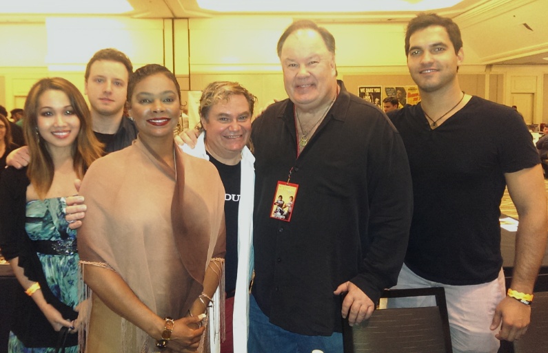 Mikel Beaukel with SAVED BY THE BELL ORIGINAL PRINCIPAL BELDING Dennis Haskins and Graduate Lisa Turtle; Lark Voorhies with Pierre Patrick, Stephanie Pham and Valery Goldes