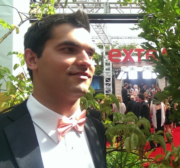 MIKEL Beaukel looking over eXtra at the 2014 Emmys.