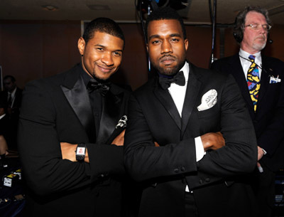 Usher Raymond and Kanye West