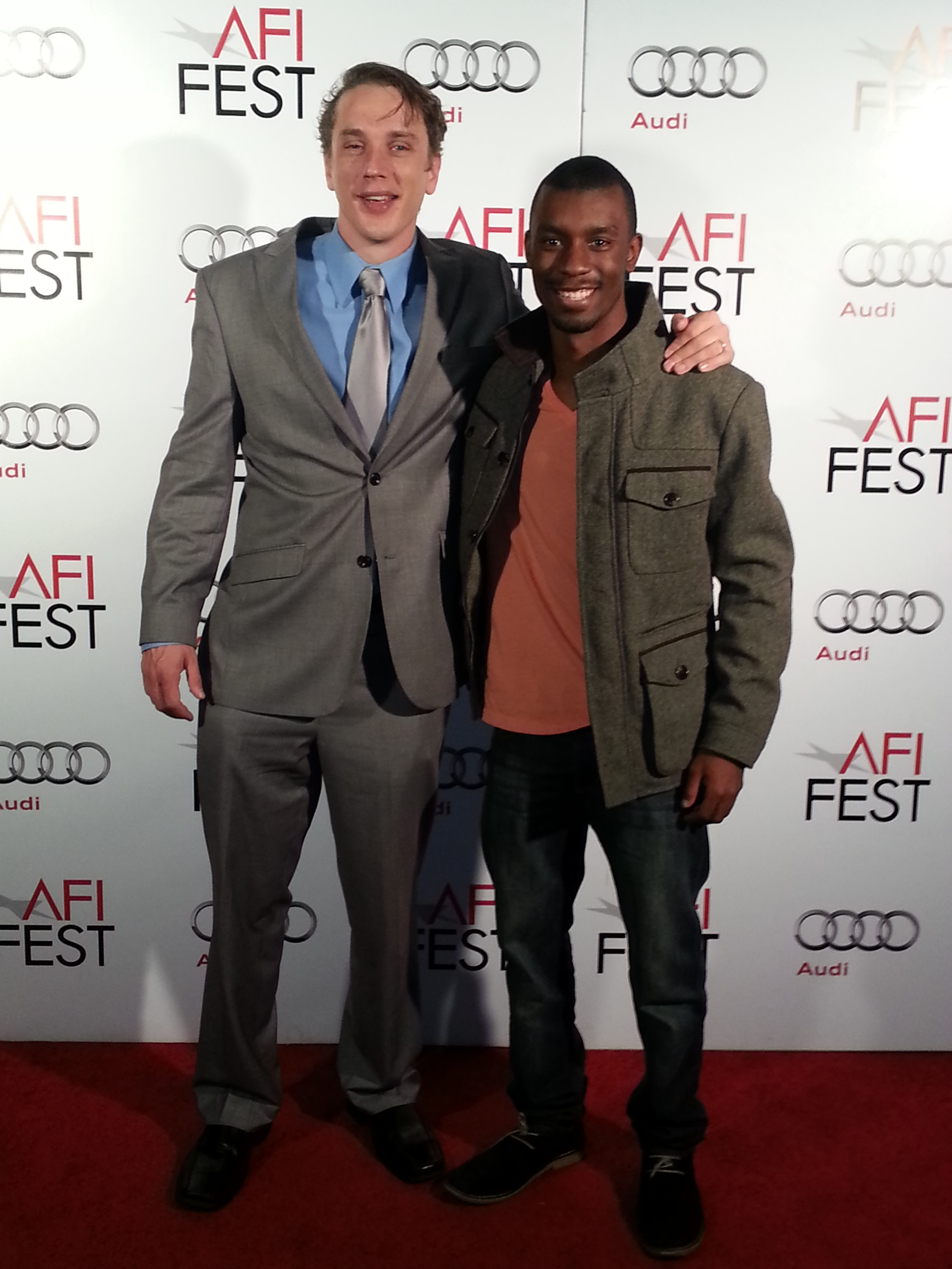 Byron James and Richie Stephens at AFI's red carpet premiere of Mandela: Long Walk to Freedom