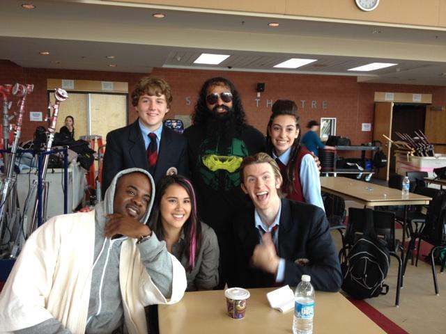 Kassidy Mattera with Matt Tolton, Suresh John, Maestro- Wes Williams, Isabelle Beaupre and Liam Cyr on the set of Mr.D season 4