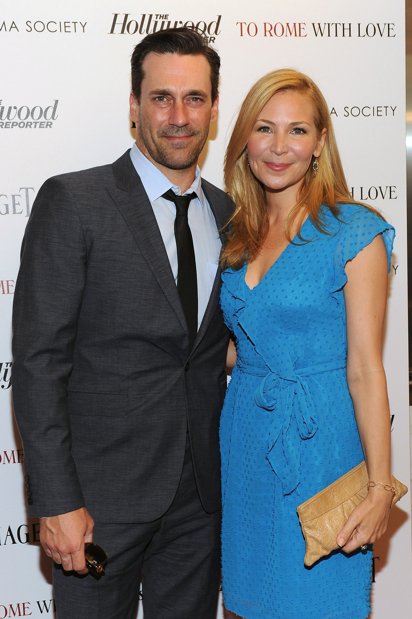 Jon Hamm and Jennifer Westfeldt at event of I Roma su meile (2012)