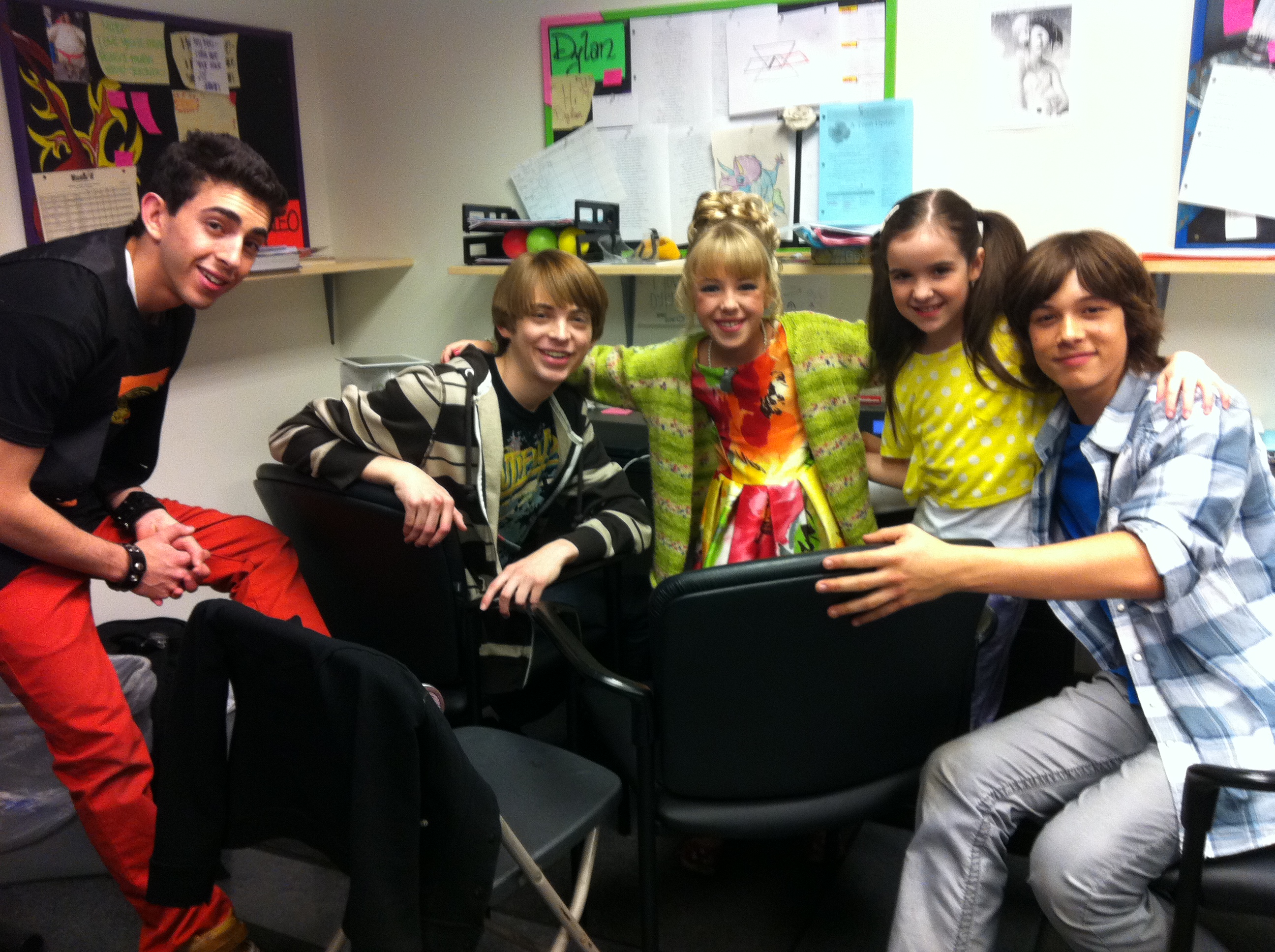 With the cast of KICKIN' IT.