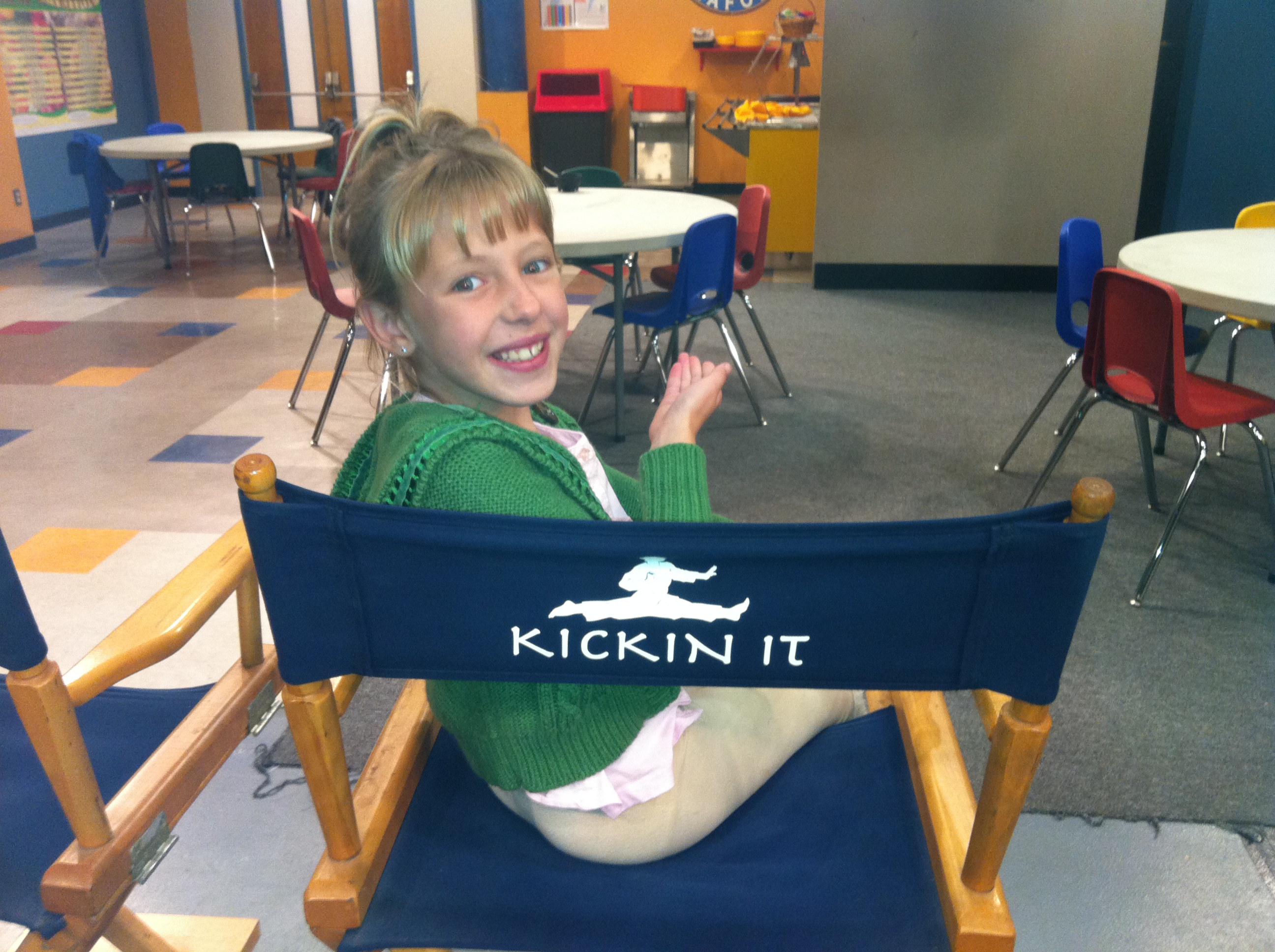 Kickin' it on the set of KICKIN' IT.