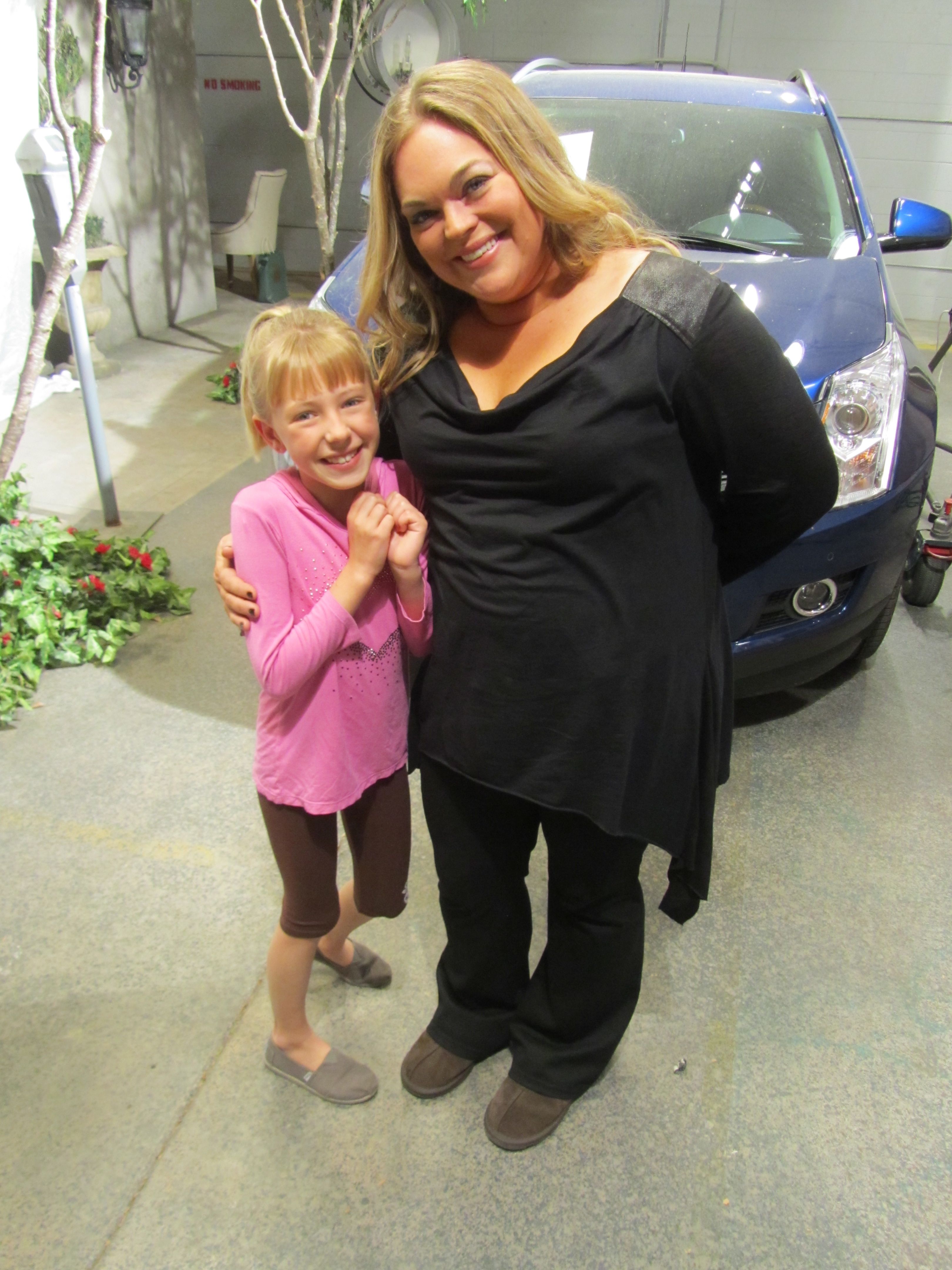 Hazel with Rebecca Field on the set of THE CLIENT LIST