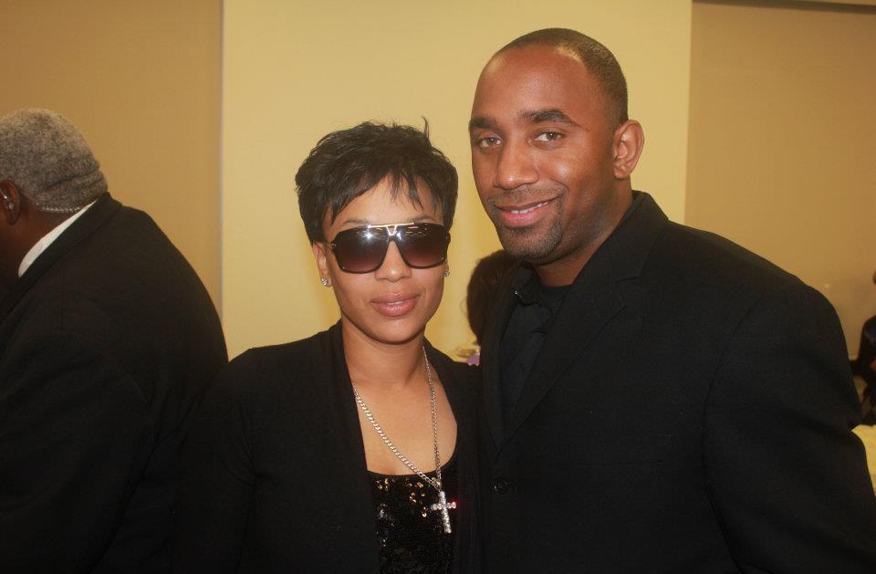 Lj Smith and cousin/rapper Lady Luck at a event in 2011.