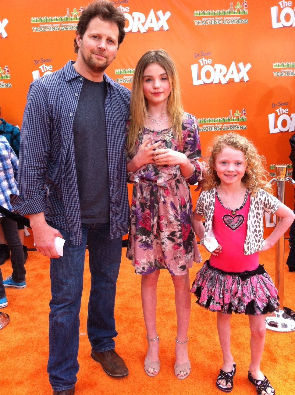 Morgan Lily, Riley Jane & Andy Gross at the world premiere of 