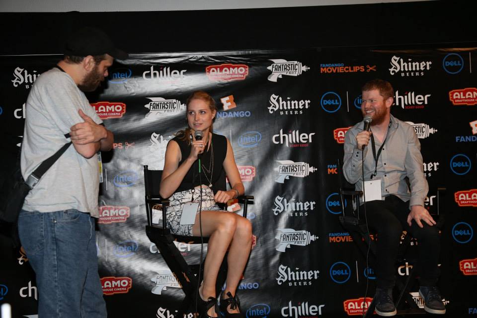 Q&A of From The Dark at the world premiere at Fantastic Fest at the Alamo Drafthouse. Niamh Algar & Director Conor McMahon Dark Sky Films