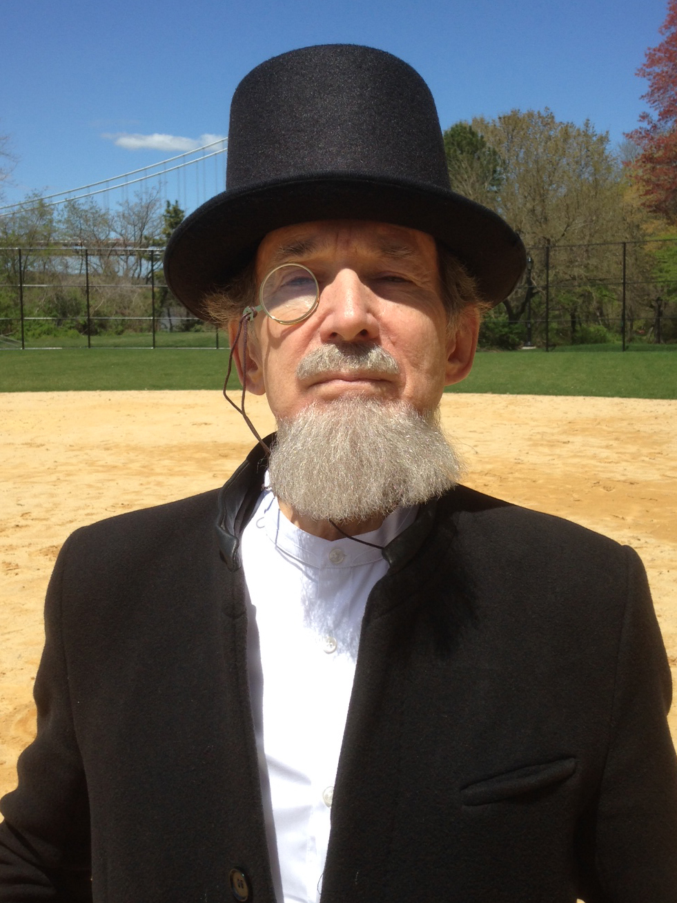 Still from 'Home Run', in which Harold Tarr portrayed an umpire in an 1863 Base Ball game.