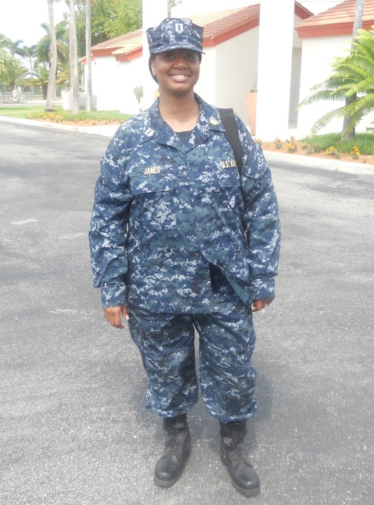 Nicole on set of VEST:Colombia industrial video as Lt. Tonya James who is a Navy nurse.