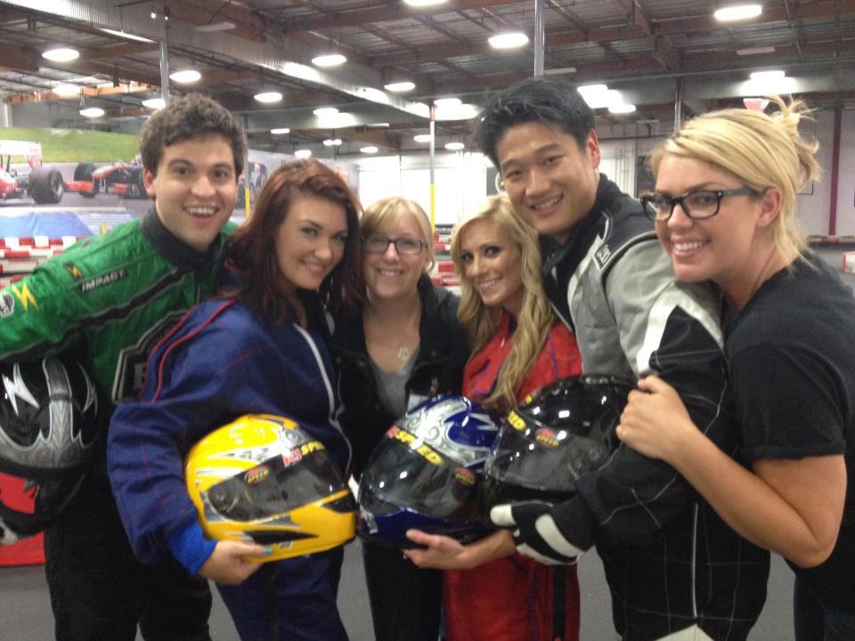 Aubrey Nicole DePew on set filming the K1 Racing Commercial