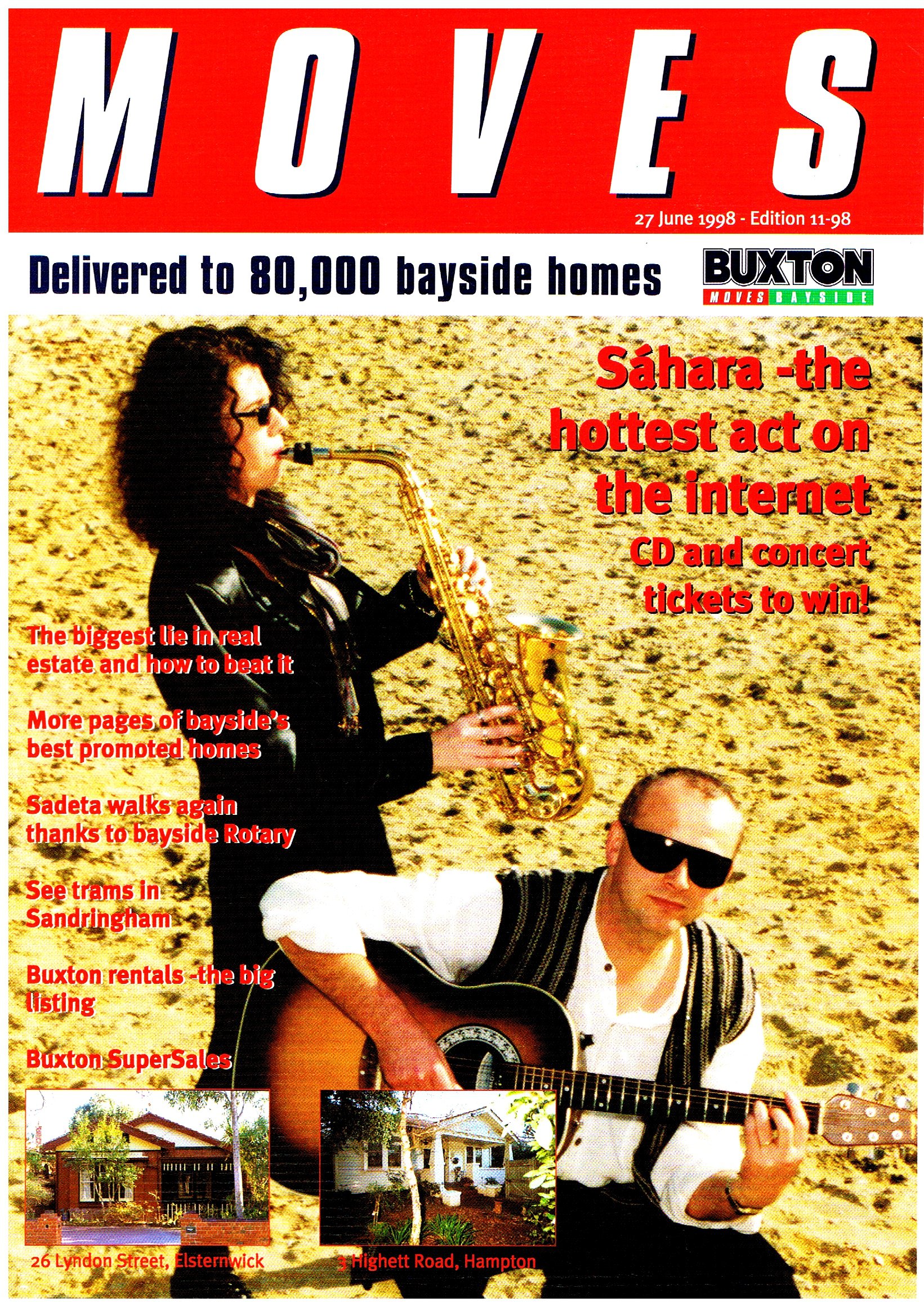 Trish Long & Dave Long 'Sahara' front cover Moves Magazine