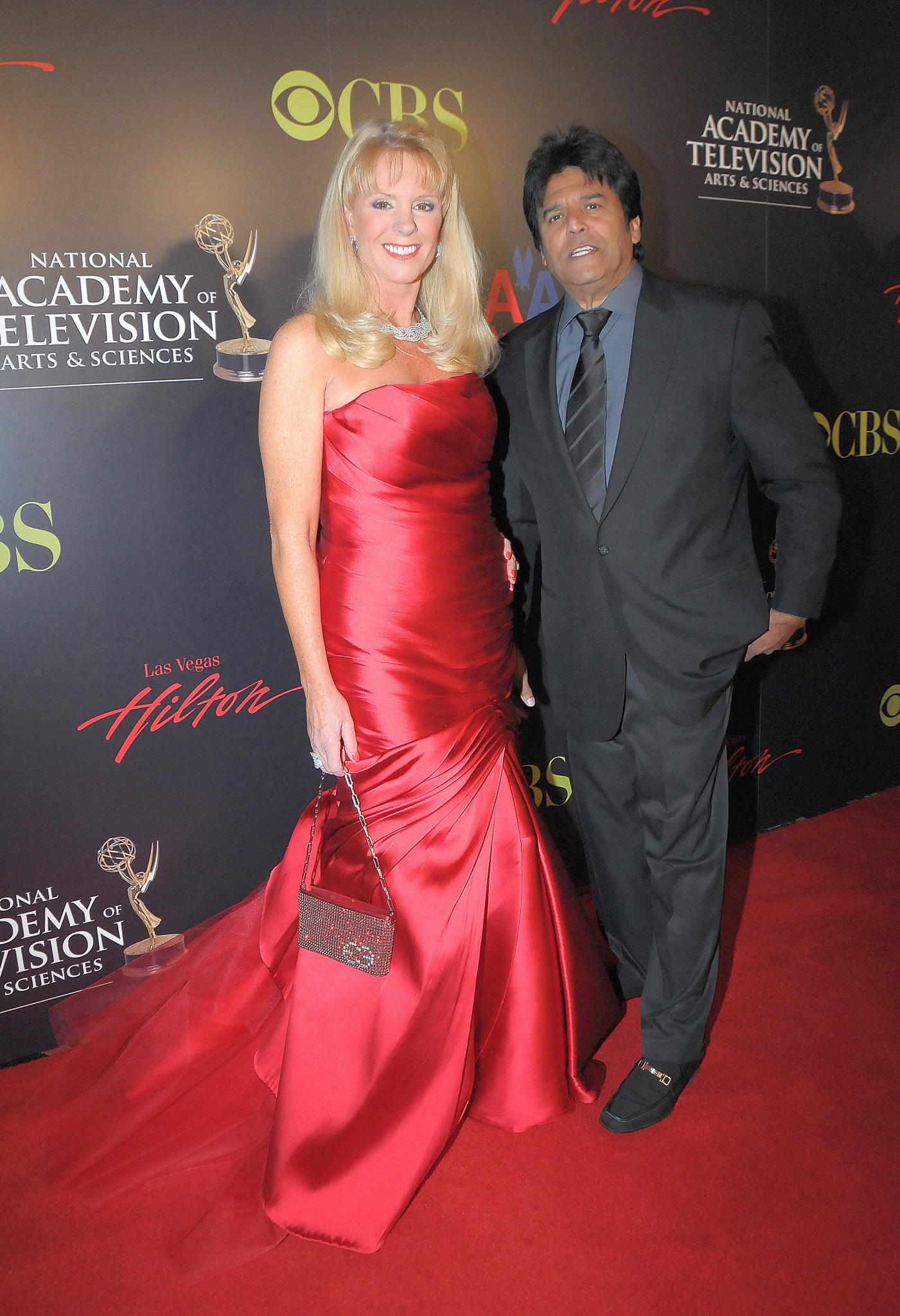 Co-hosts of World's Funniest Moments, Laura McKenzie and Erik Estrada at the 2010 Daytime Emmy Awards.