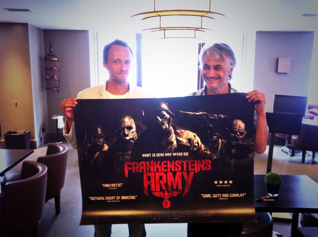 Frankenstein's Army poster signings with director Richard Raphorst
