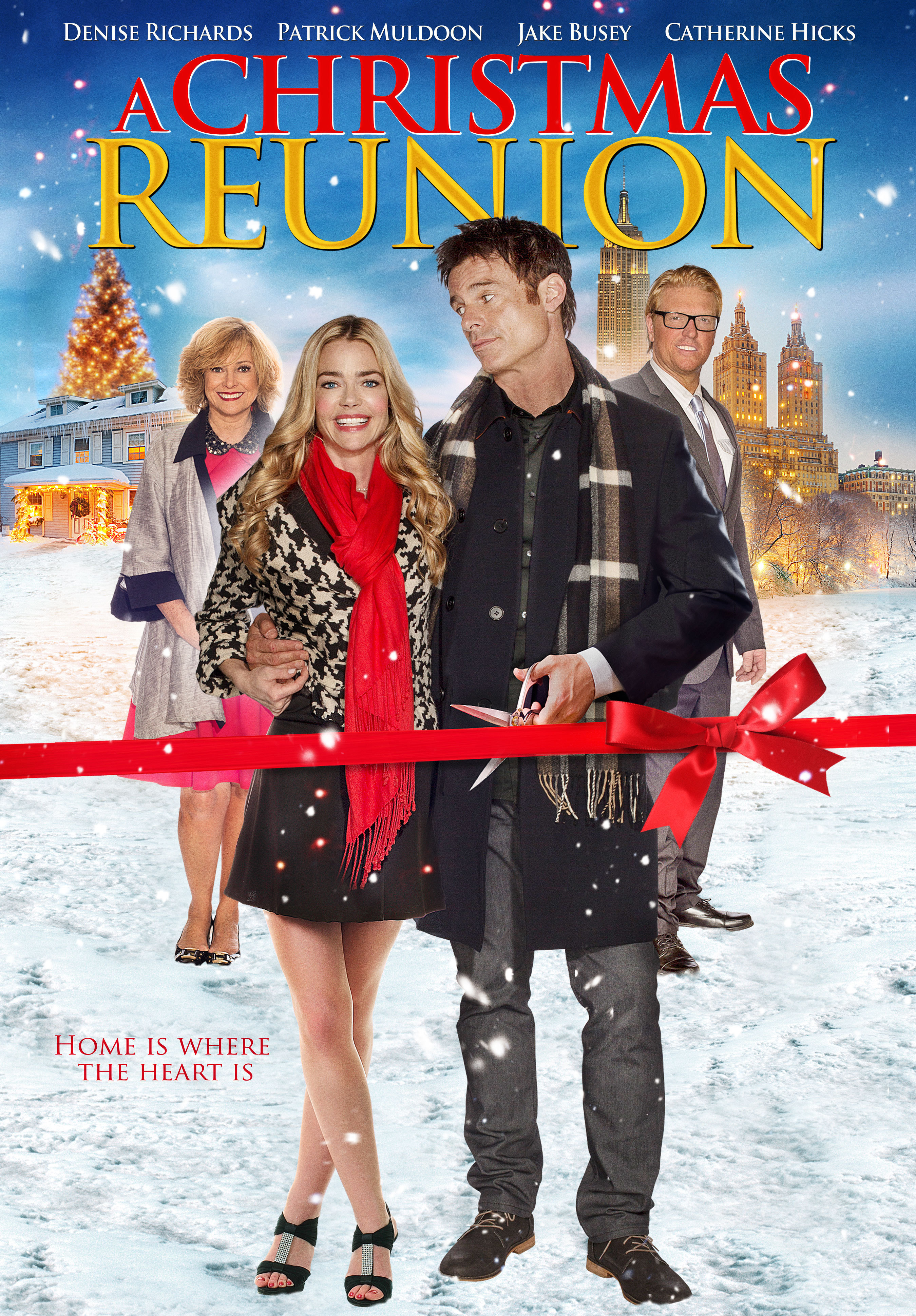 Denise Richards, Jake Busey, Patrick Muldoon and Catherine Hicks in A Christmas Reunion (2015)