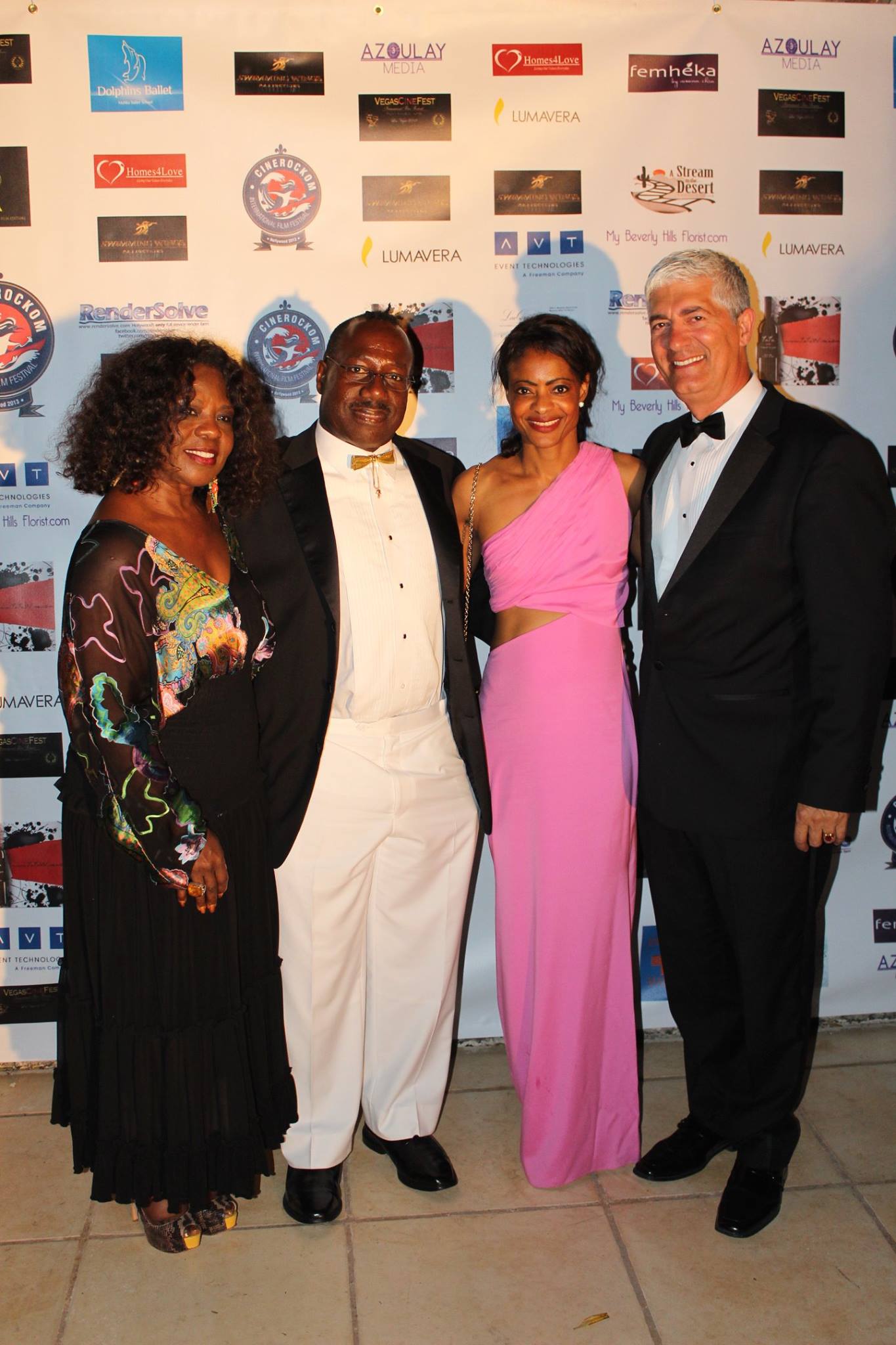 Cinerockom Cannes 2014 Awards  with Evelyn Bakon-Wheeler, Director Bruce B. Gordon, Dr. Gail Gordon & Alain Azoulay, during the Festival de Cannes (Cannes, France).